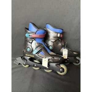 Rollerblade Spiritblade Inline‎ Skates Adult Black Blue 4-Wheel With Tags Retro